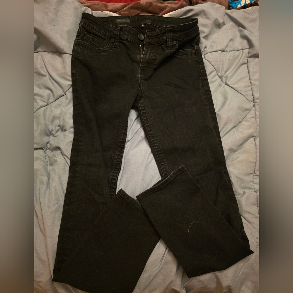 Womens 6 Kut from the Kloth Black Straight Leg Jeans